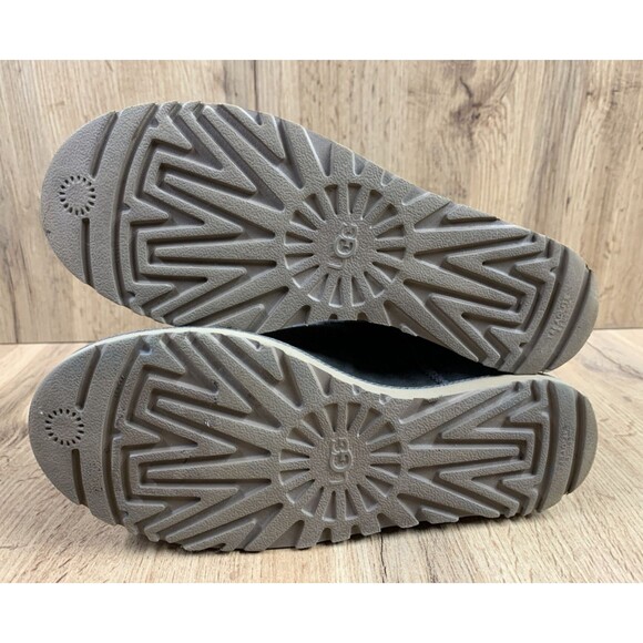 UGG Women Classic Femme Short Slate Wedge Boots Size 7 Gray Suede Sheepskin - Picture 11 of 14